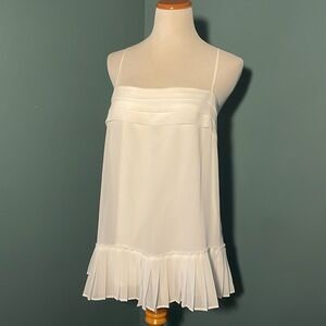 Banana republic spaghetti string top with pleated trim